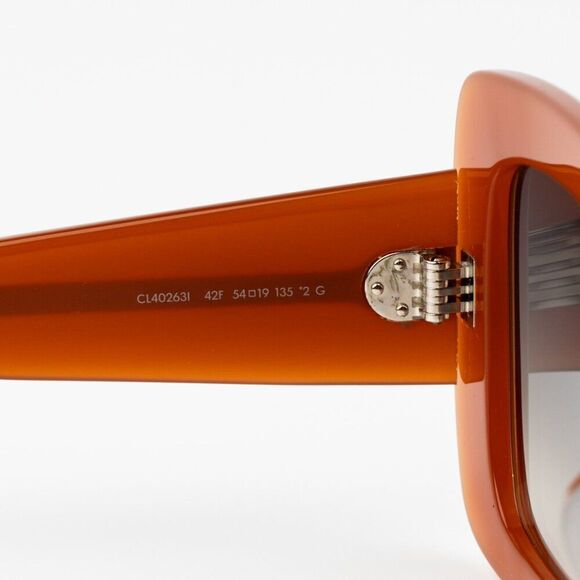 NEW Celine CL40263I 42F 3 DOTS Orange Gradient Brown Women Geometric Sunglasses